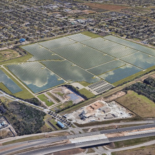 Sunnyside Solar Farm Aerial Houston Texas