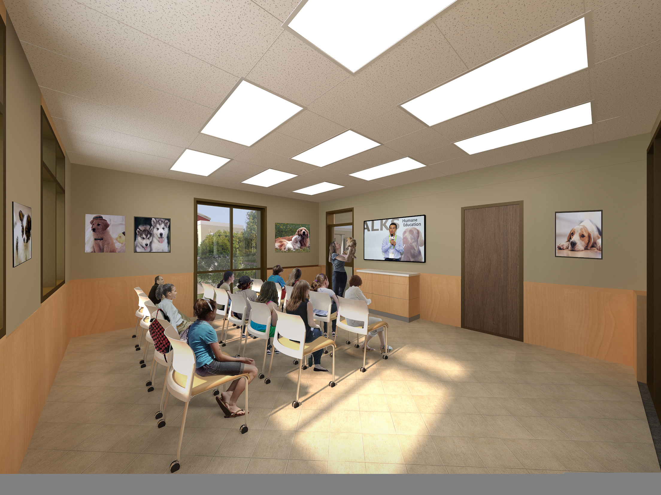 Peggy Adams Animal Rescue League interior classroom