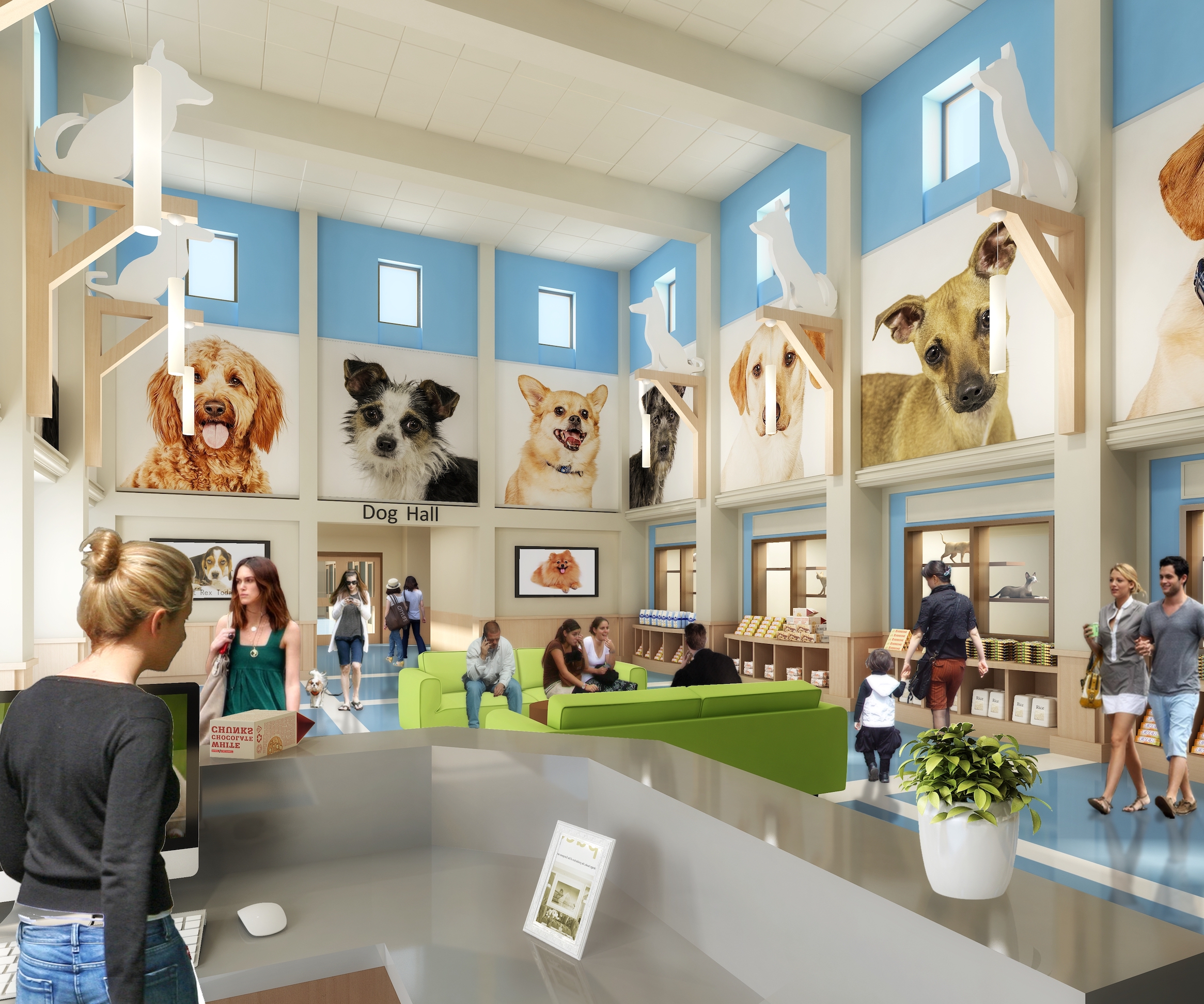 Peggy Adams Animal Rescue League interior lobby