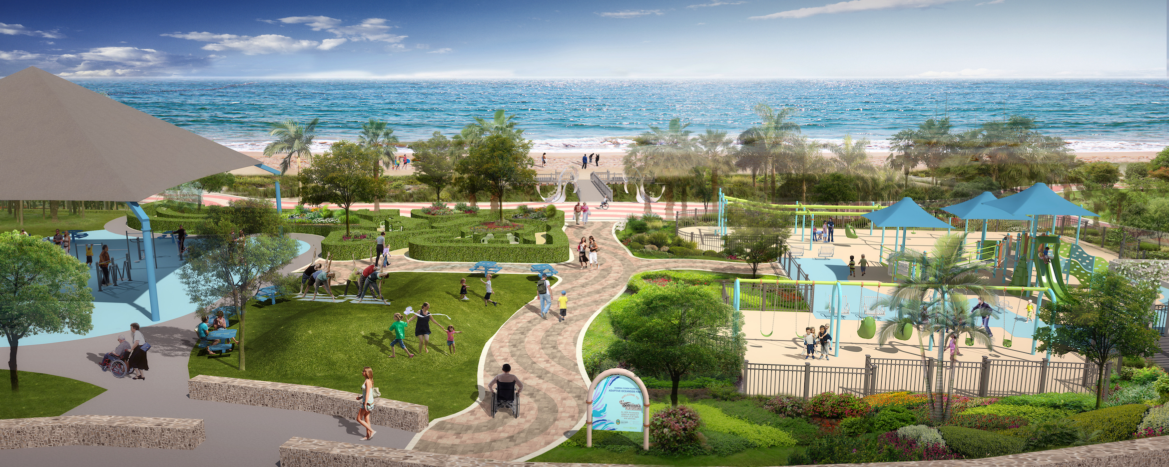 Sabrina Cohen Adaptive Recreation Center daytime beach