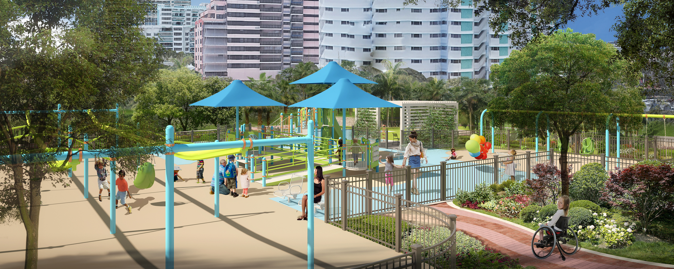 Sabrina Cohen Adaptive Recreation Center daytime playground