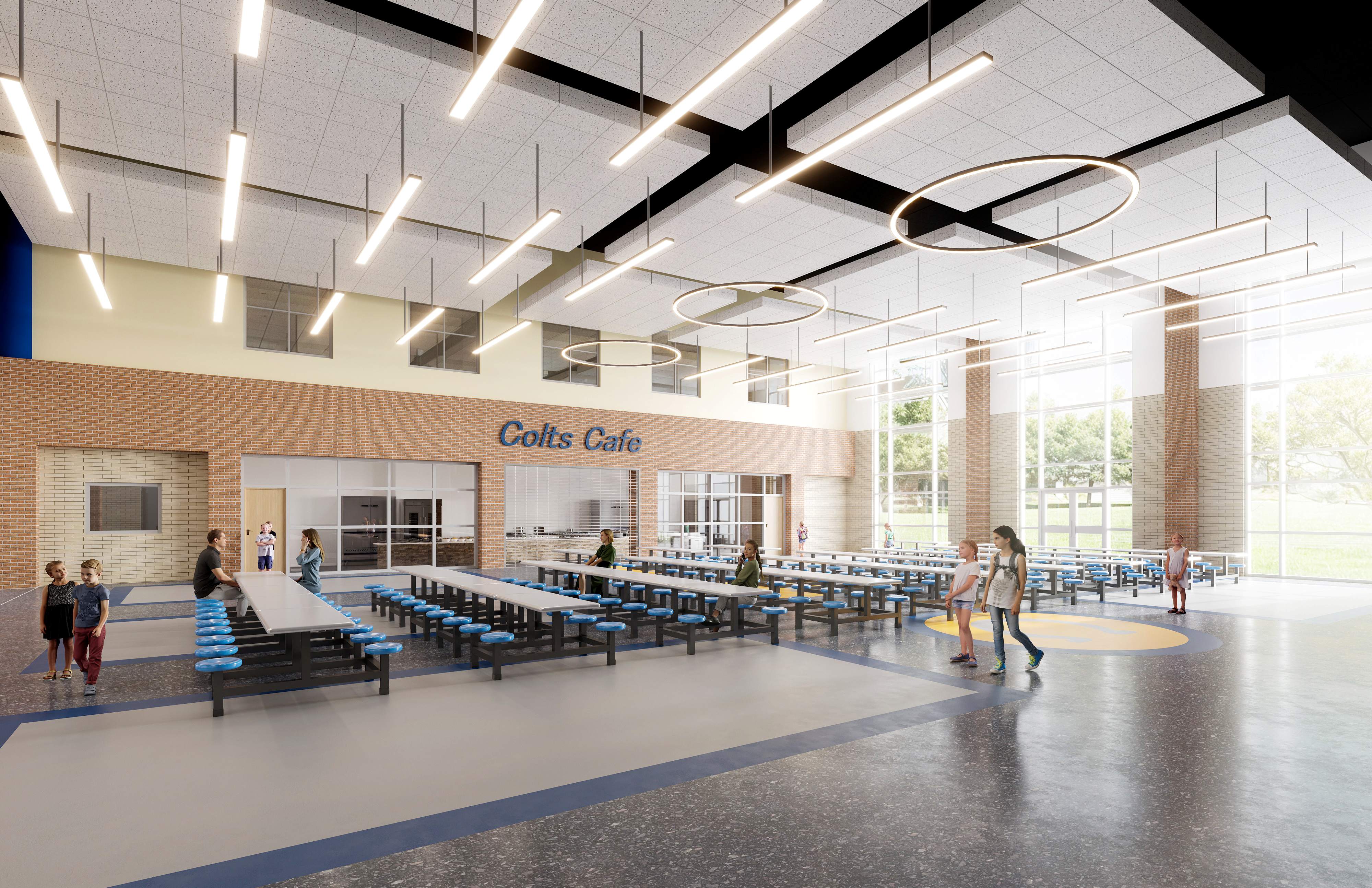 Cimarron-Elementary-School-Cafeteria-Interior-Daytime-Houston-TX