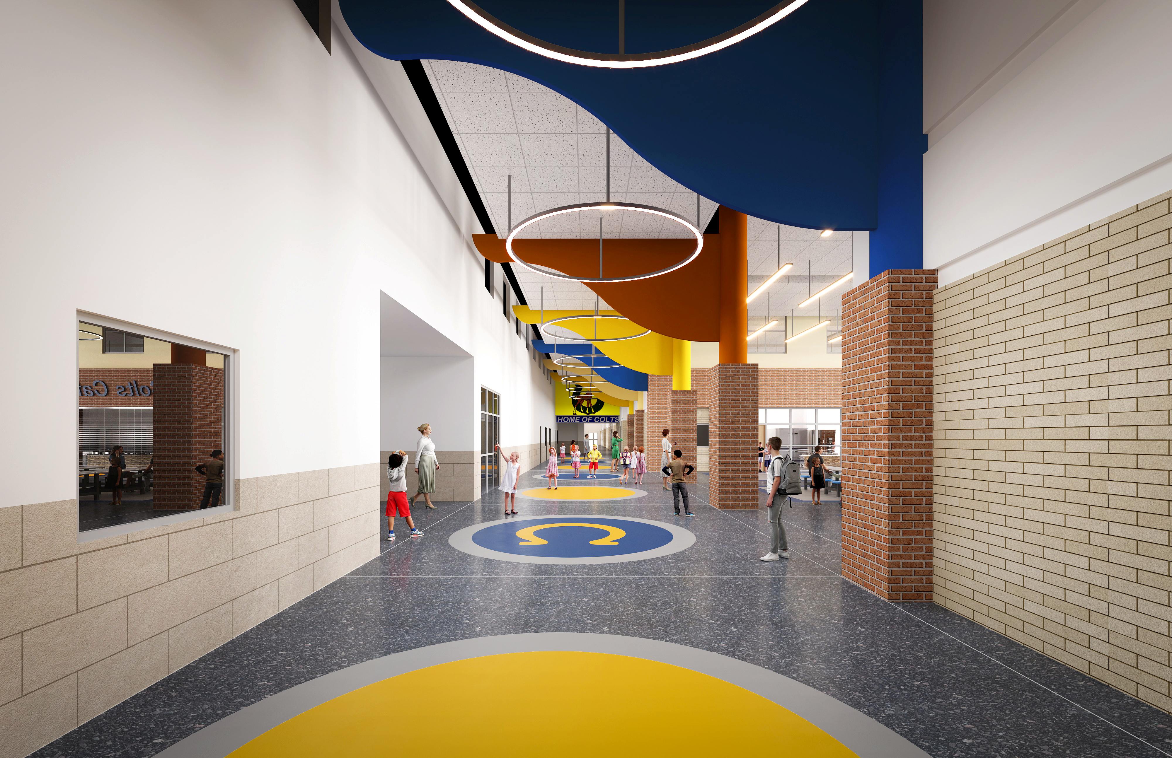 Cimarron-Elementary-School-Corridor-Interior-Daytime-Houston-TX