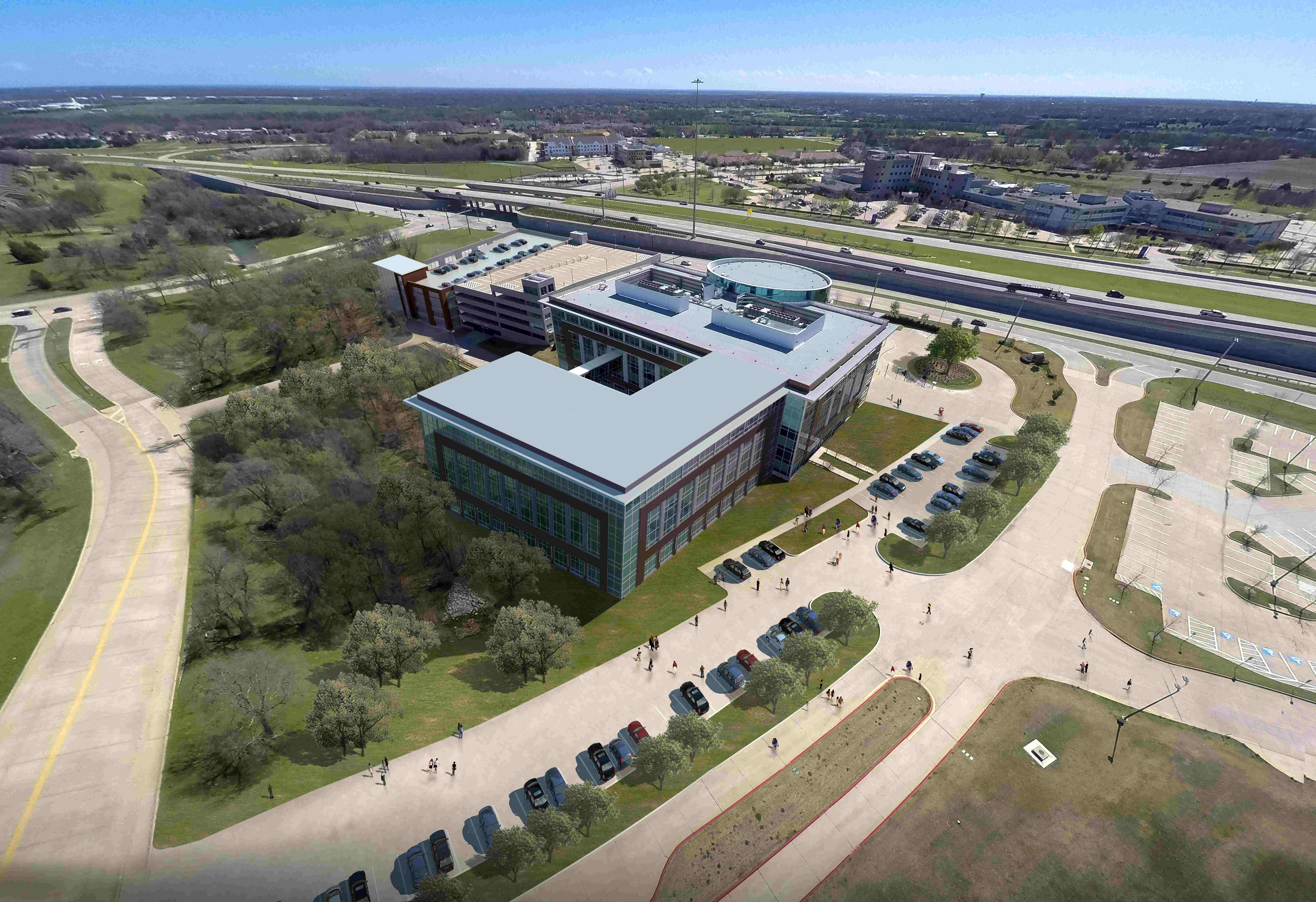Collin-College-Higher-Education-Exterior-Aerial-Daytime-McKinney-TX