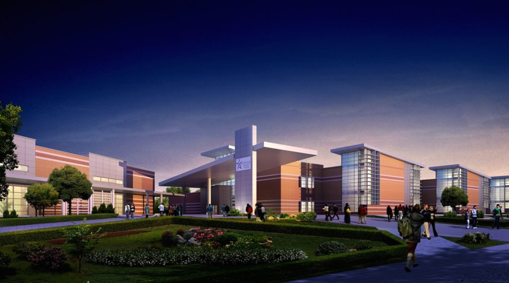 Lone Star College - Conroe Exterior Eye-level Night-time