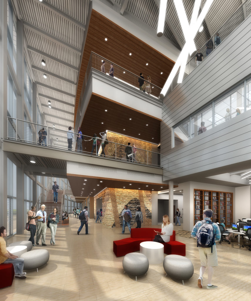 Lone Star College-University Park Lobby Exterior Eye-level Night-time