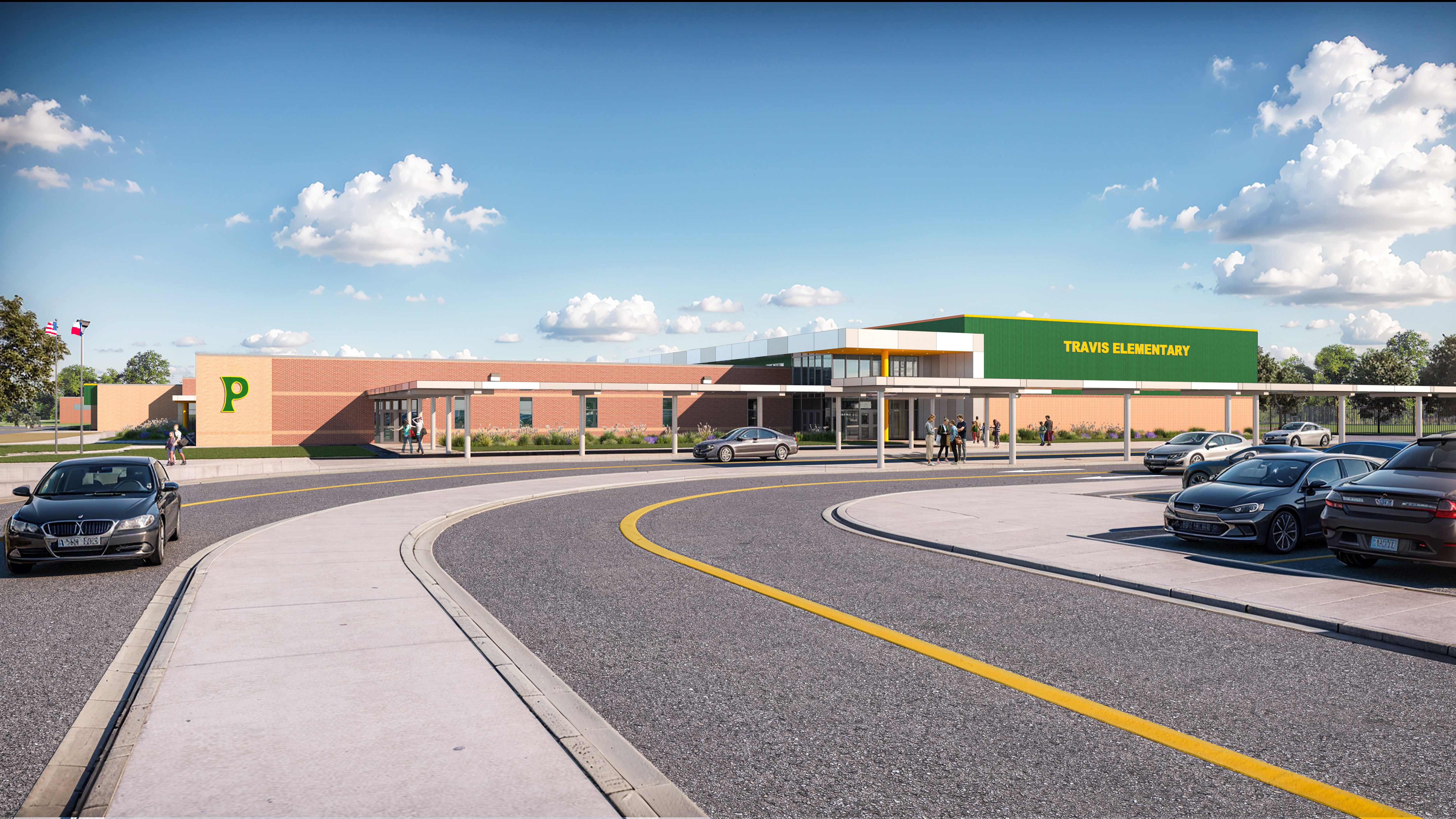 Travis-Elementary-Expansion-Renovations-Front-Overview-Exterior-Eye-Level-Daytime-Pampa-TX