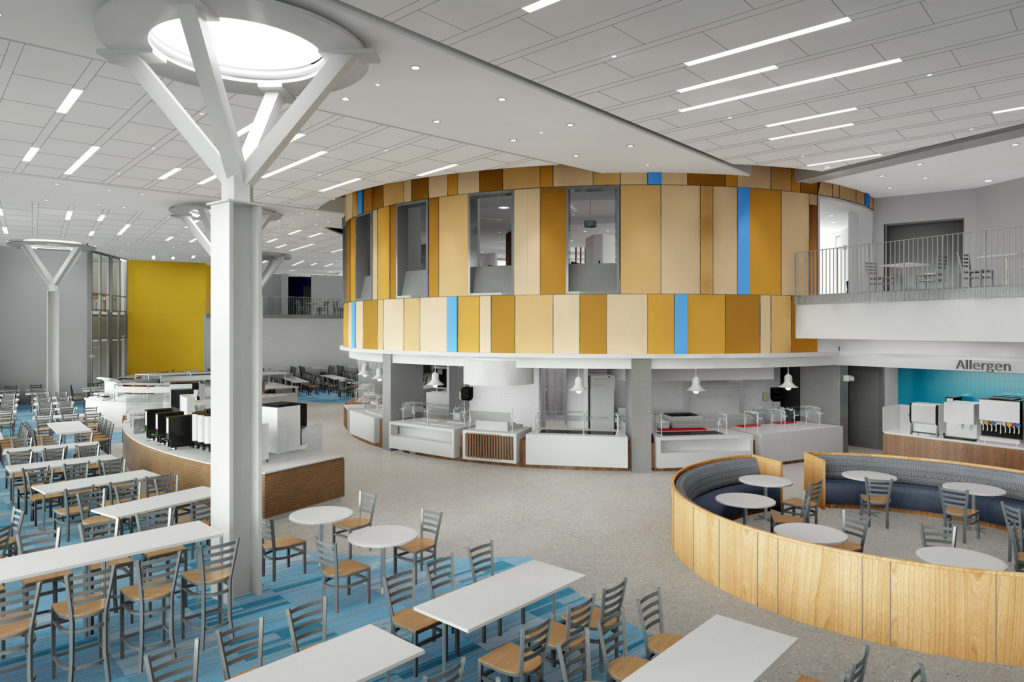 Mass Dartmouth Main Campus Dining Hall Exterior Eye-level Daytime