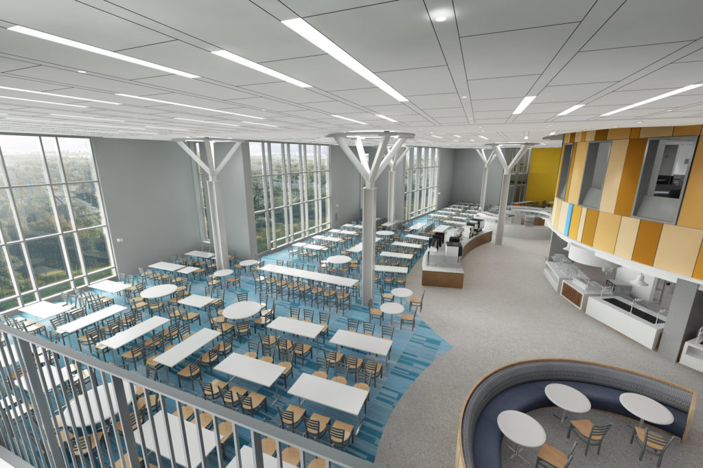 Mass Dartmouth Main Campus Dining Hall Interior  Daytime