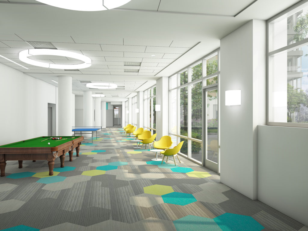 Mass Dartmouth Main Campus Residential Hall Interior Eye-level Daytime