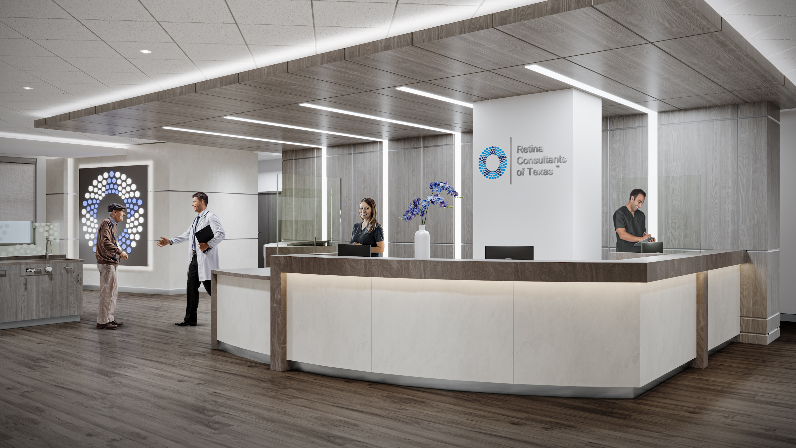 Retina Consultants of Texas Interior MOB Lobby Eye-level