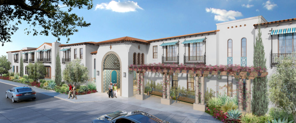 Holden Anaheim Hills Senior Living Community - Entrance Exterior Semi Aerial Daytime