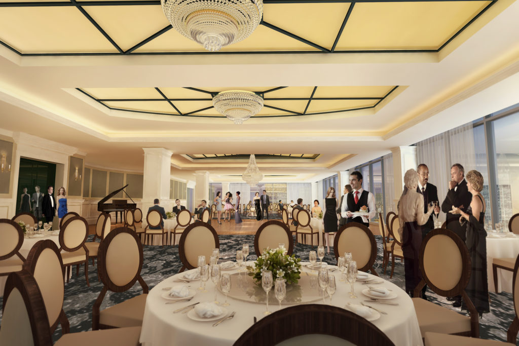 Petroleum Club of Houston Dining Table Interior Eye-level