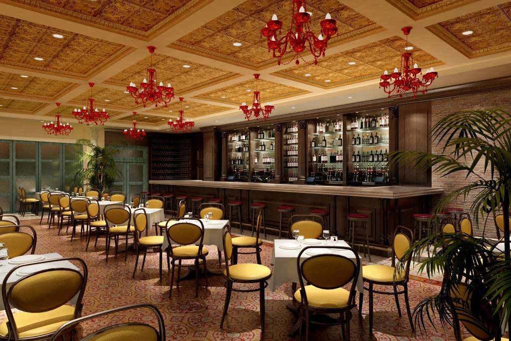Sugar Factory Bar Interior Eye-level