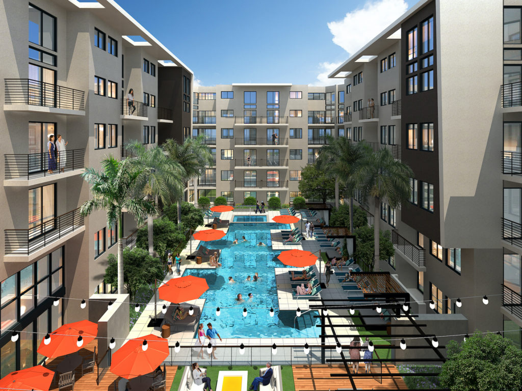 Pearl Biltmore Courtyard Exterior Daytime Semi-Aerial