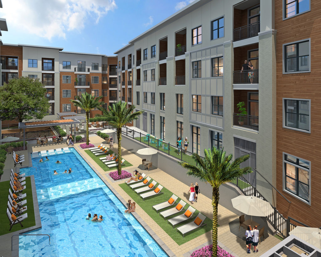 The Monroe Pool Exterior Semi Aerial