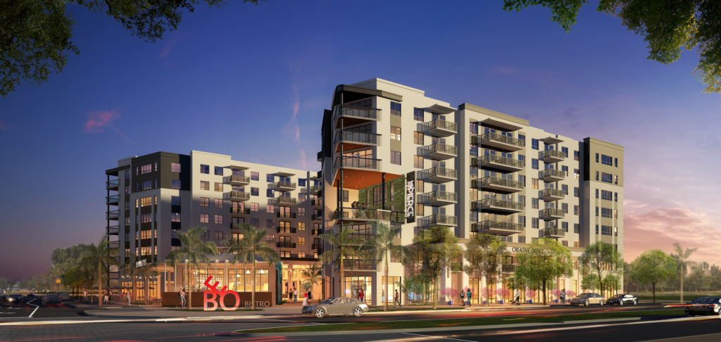The Pierce Street View Exterior Eye-level Dusk