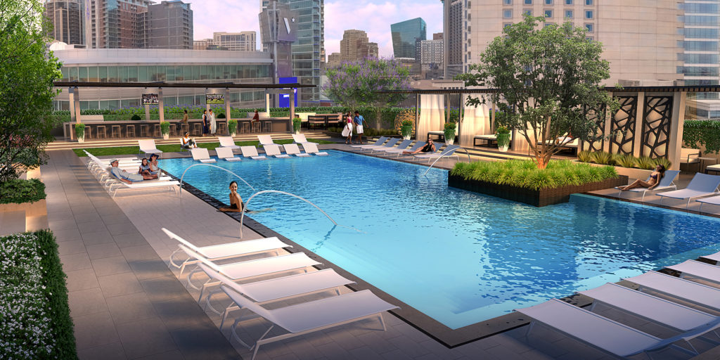 The Victor Pool Exterior eye-level daytime