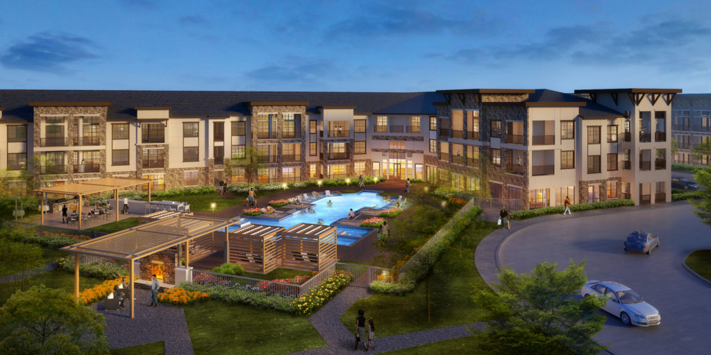 The Drake Exterior Semi Aerial Dusk