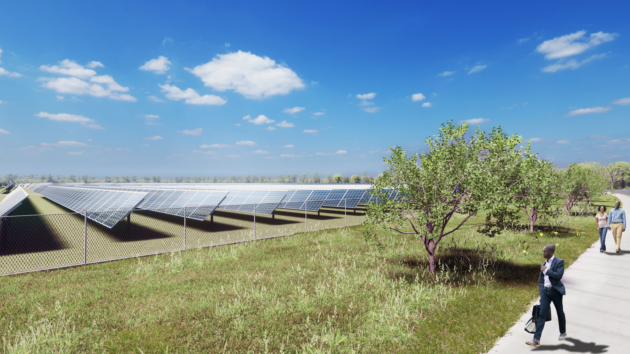 Sunnyside Solar Farm Houston TX Daytime