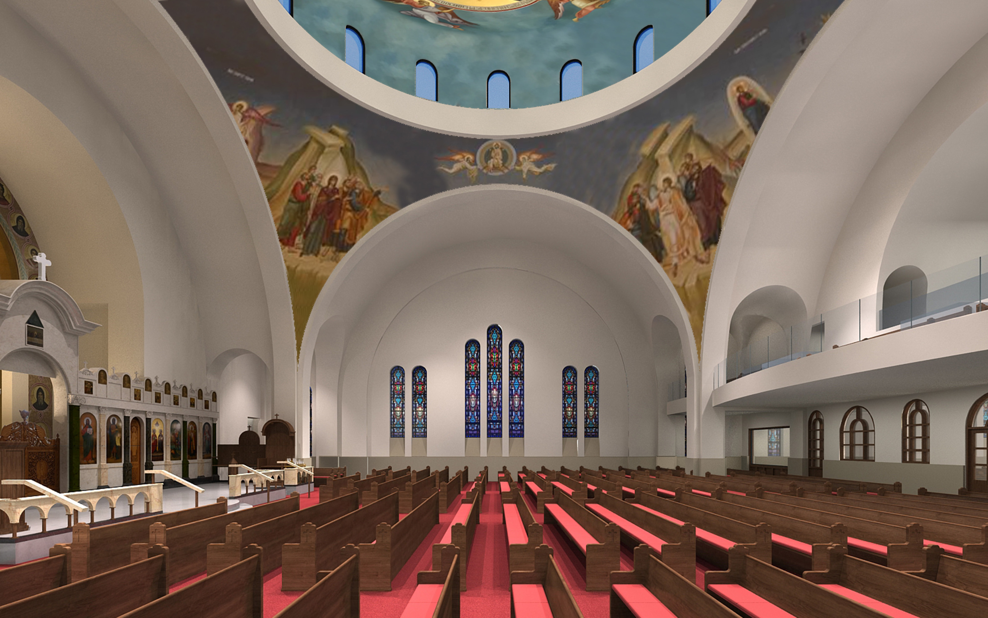 Annunciation Greek Orthodox Church Interior eye-level sanctuary
