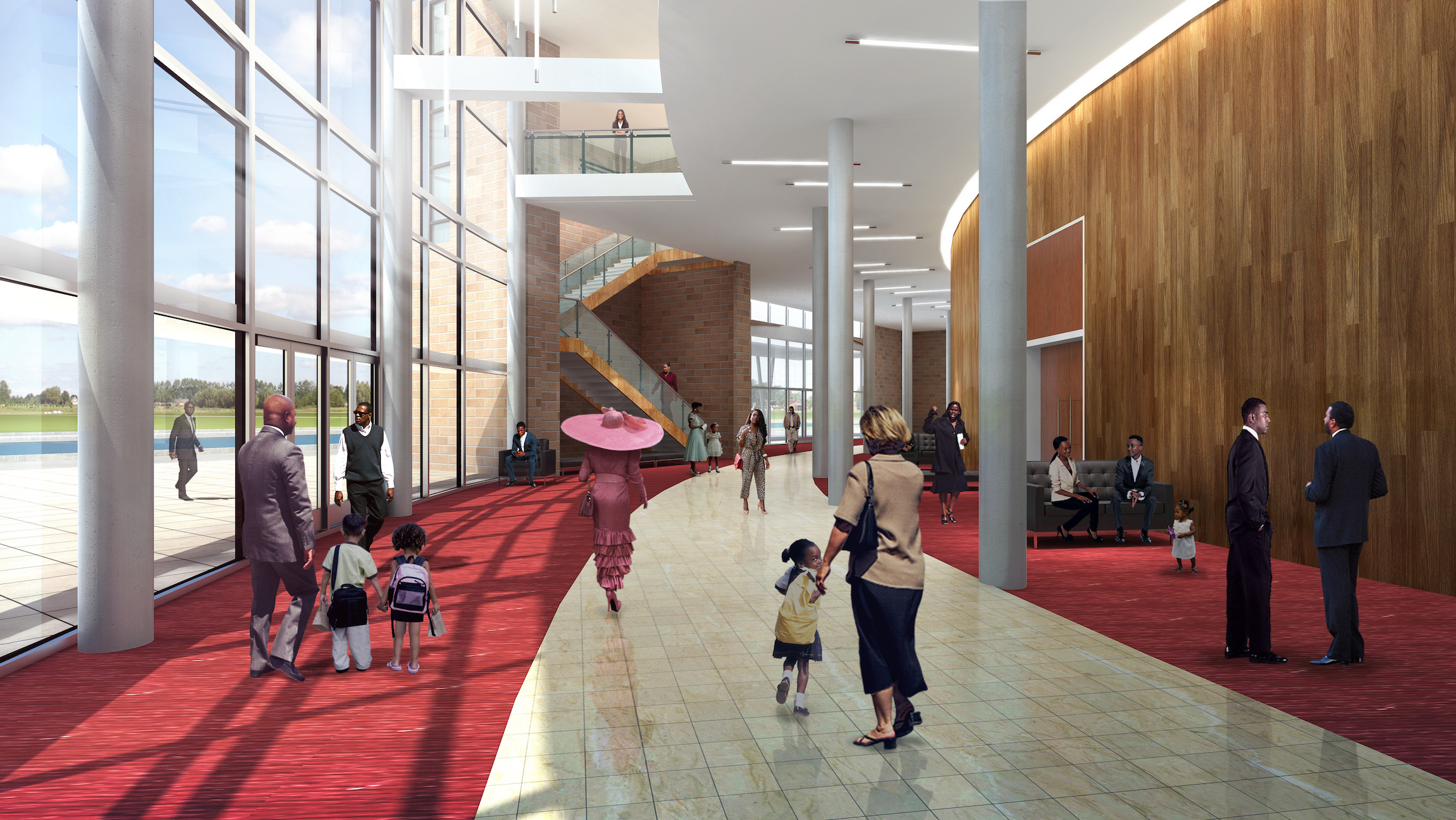 Wheeler Avenue Baptist Church interior lobby
