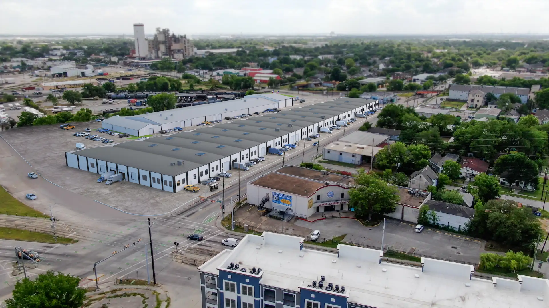 EaDo Business Park superimposed drone aerial 2