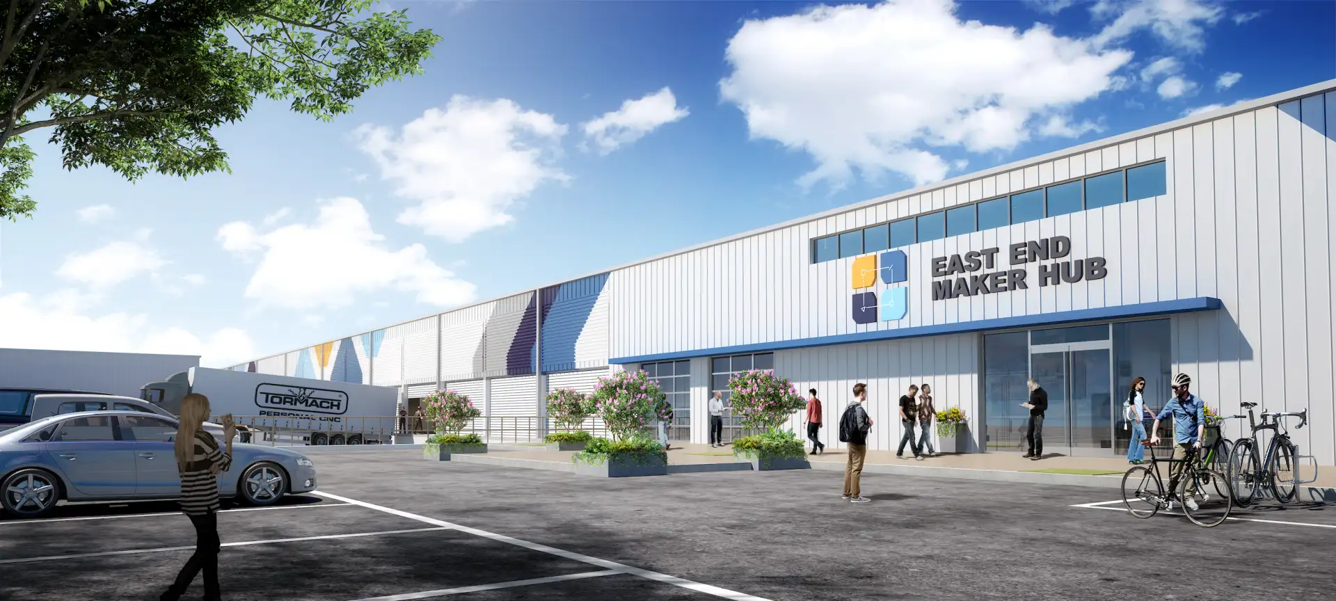 East End Maker Hub exterior daytime eye-level