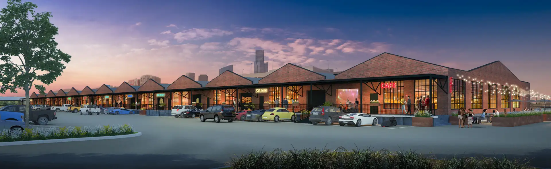 The Docks exterior nighttime