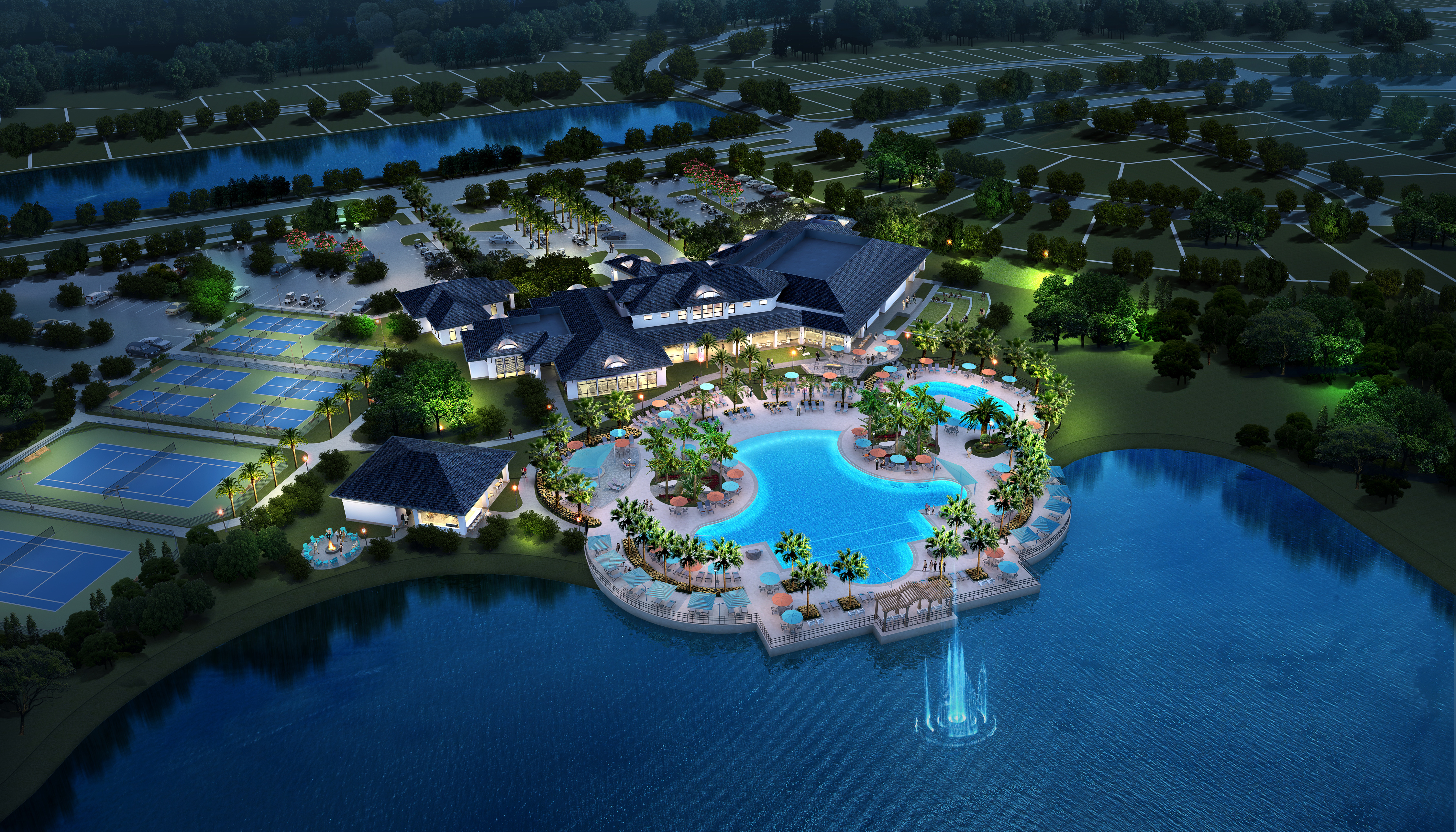 Del Webb Sunbridge Exterior Night-time