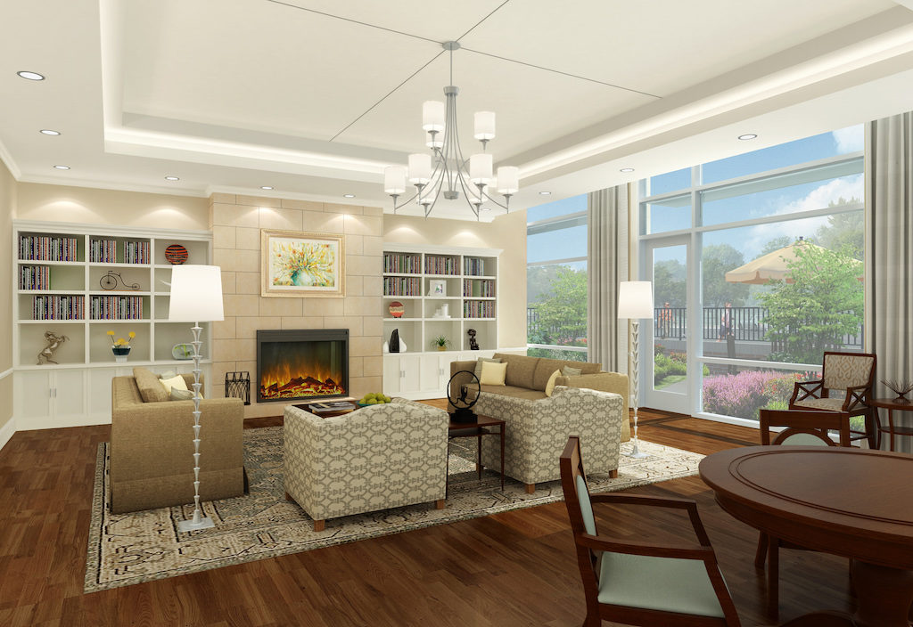 The Village of River Oaks - Living Room Interior Eye-level Daytime